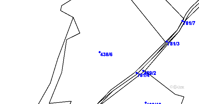 Parcela st. 438/6 v KÚ Štichov, Katastrální mapa