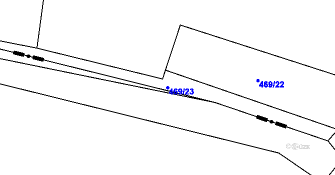 Parcela st. 469/23 v KÚ Štichov, Katastrální mapa