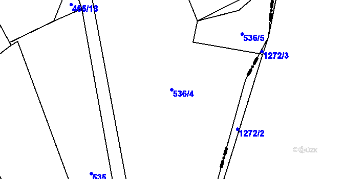 Parcela st. 536/4 v KÚ Štichov, Katastrální mapa