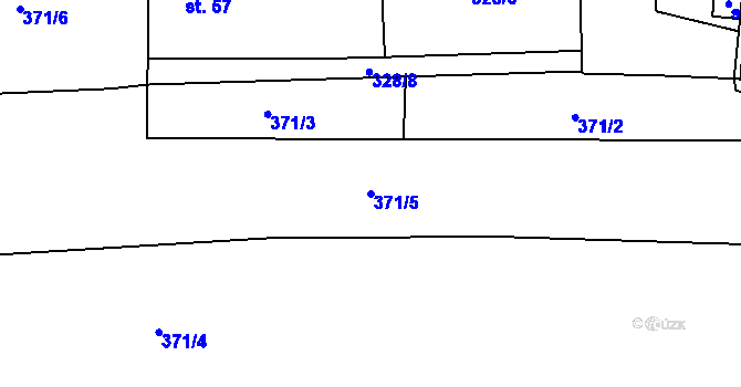 Parcela st. 371/5 v KÚ Štichov, Katastrální mapa