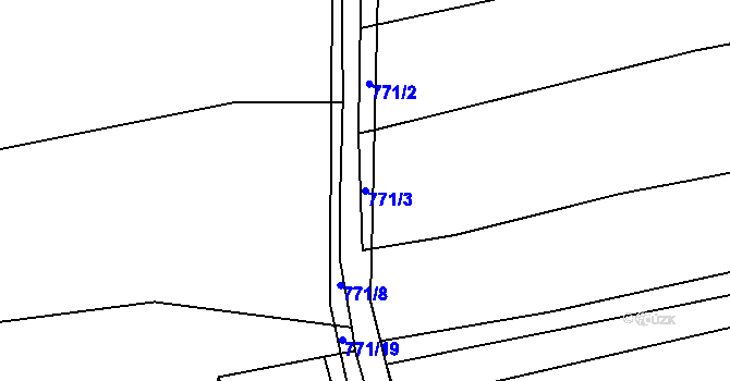 Parcela st. 771/3 v KÚ Štichov, Katastrální mapa