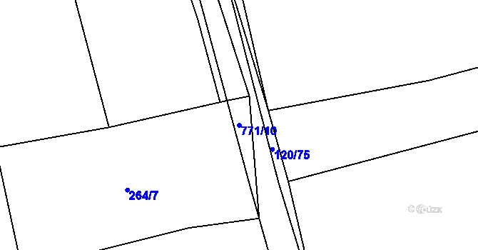 Parcela st. 771/10 v KÚ Štichov, Katastrální mapa