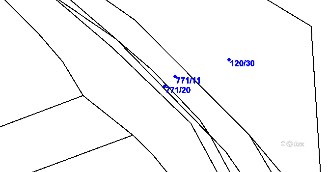 Parcela st. 771/20 v KÚ Štichov, Katastrální mapa