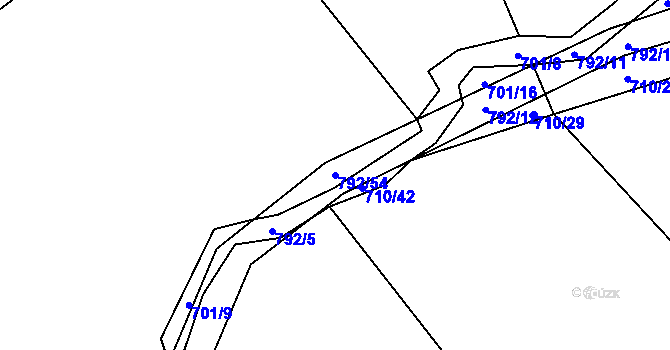 Parcela st. 792/54 v KÚ Štichov, Katastrální mapa