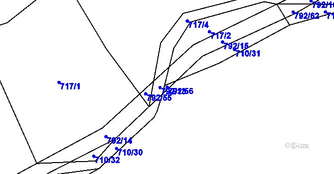 Parcela st. 792/56 v KÚ Štichov, Katastrální mapa