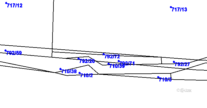 Parcela st. 792/72 v KÚ Štichov, Katastrální mapa
