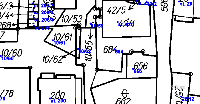 Parcela st. 42/4 v KÚ Kvilda, Katastrální mapa