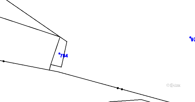 Parcela st. 279/5 v KÚ Kydliny, Katastrální mapa