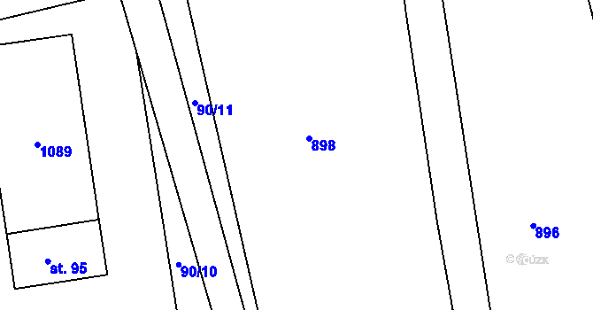 Parcela st. 90/12 v KÚ Kydliny, Katastrální mapa