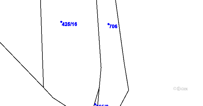 Parcela st. 425/19 v KÚ Kydliny, Katastrální mapa