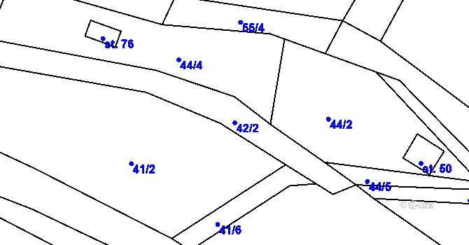 Parcela st. 42/2 v KÚ Kyjov u Havlíčkova Brodu, Katastrální mapa