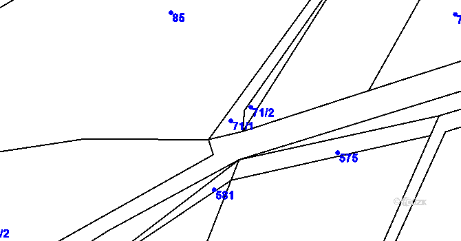 Parcela st. 71/1 v KÚ Kyjov u Havlíčkova Brodu, Katastrální mapa