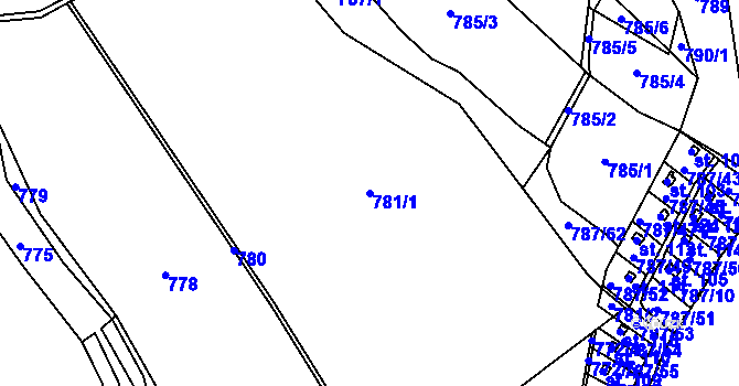 Parcela st. 781/1 v KÚ Kyjov u Havlíčkova Brodu, Katastrální mapa