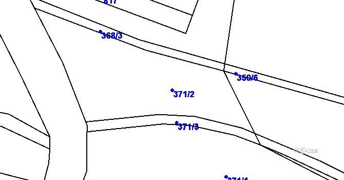 Parcela st. 371/2 v KÚ Kyjov u Havlíčkova Brodu, Katastrální mapa