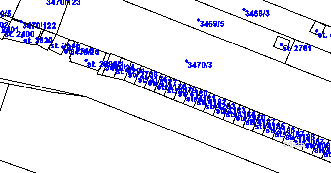 Parcela st. 4179 v KÚ Kyjov, Katastrální mapa