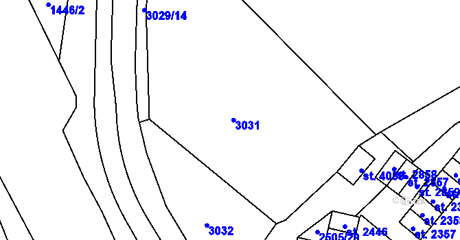 Parcela st. 3029/7 v KÚ Kyjov, Katastrální mapa