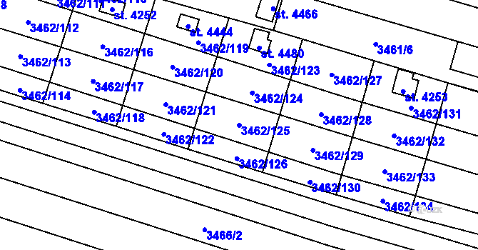 Parcela st. 3462/125 v KÚ Kyjov, Katastrální mapa