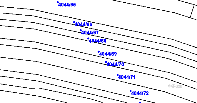 Parcela st. 4044/69 v KÚ Kyjov, Katastrální mapa