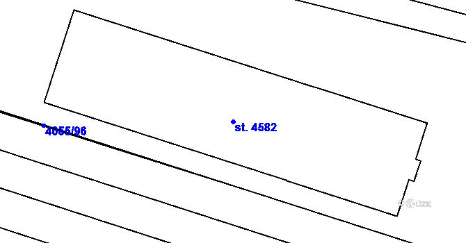 Parcela st. 4582 v KÚ Kyjov, Katastrální mapa