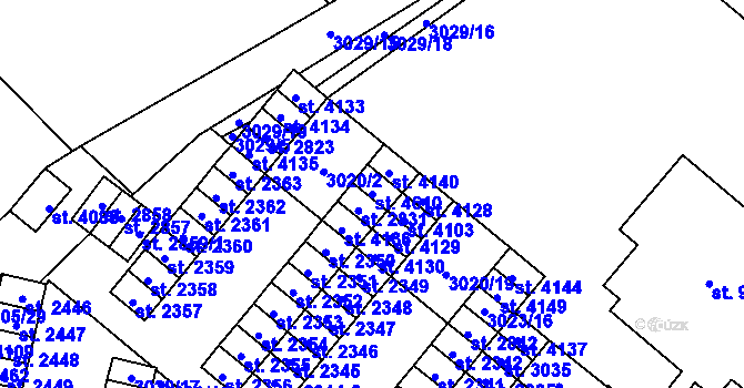Parcela st. 4610 v KÚ Kyjov, Katastrální mapa