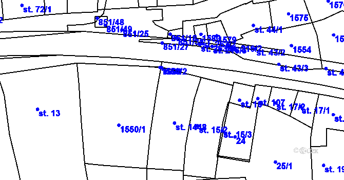 Parcela st. 15/1 v KÚ Nětčice u Kyjova, Katastrální mapa