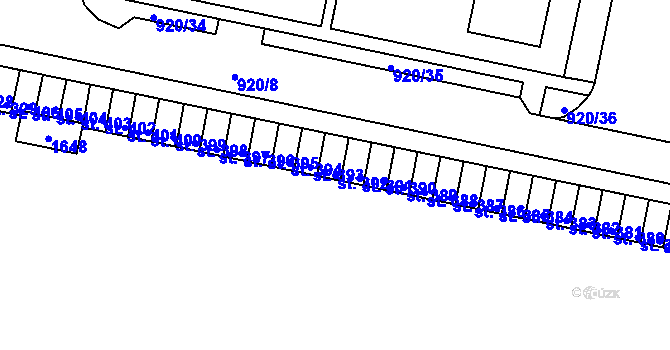 Parcela st. 392 v KÚ Nětčice u Kyjova, Katastrální mapa