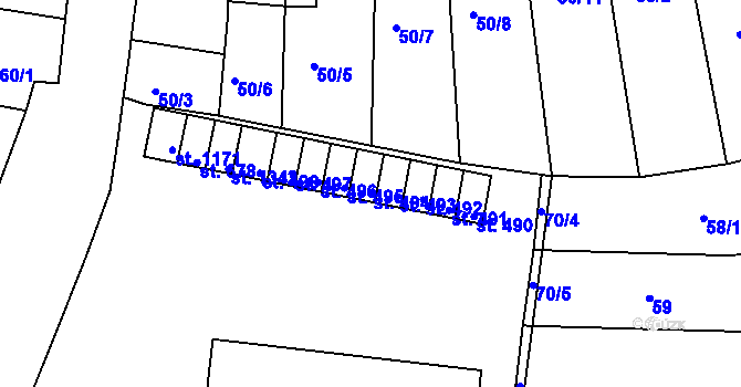 Parcela st. 494 v KÚ Nětčice u Kyjova, Katastrální mapa