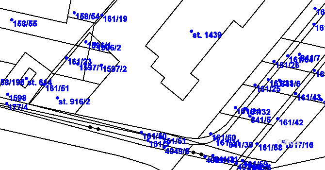Parcela st. 161/21 v KÚ Nětčice u Kyjova, Katastrální mapa