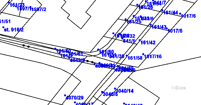 Parcela st. 161/31 v KÚ Nětčice u Kyjova, Katastrální mapa