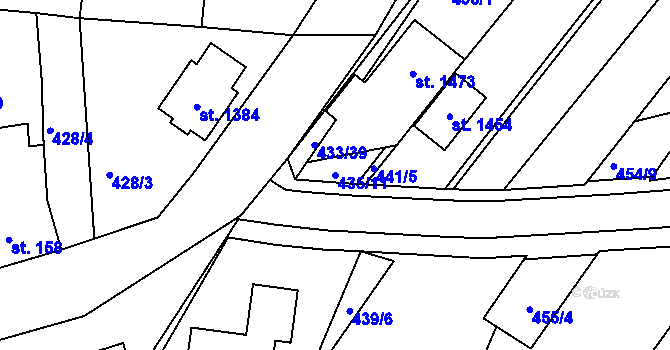 Parcela st. 435/11 v KÚ Nětčice u Kyjova, Katastrální mapa