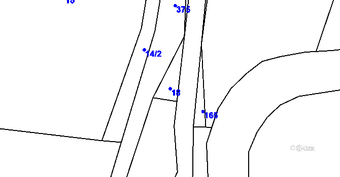 Parcela st. 18 v KÚ Kyjov u Černé, Katastrální mapa