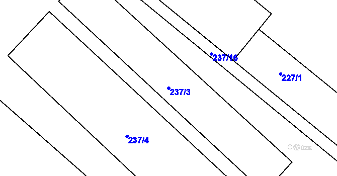 Parcela st. 237/3 v KÚ Kyjovice, Katastrální mapa