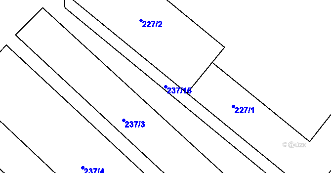 Parcela st. 237/16 v KÚ Kyjovice, Katastrální mapa