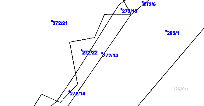 Parcela st. 272/13 v KÚ Kynice, Katastrální mapa