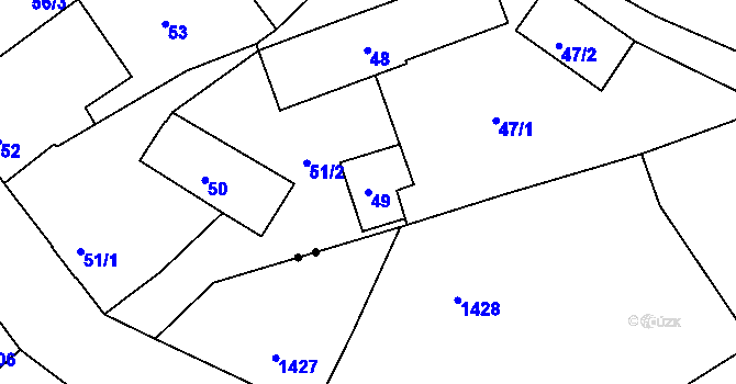 Parcela st. 49 v KÚ Dolní Pochlovice, Katastrální mapa