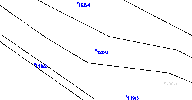 Parcela st. 120/3 v KÚ Dolní Pochlovice, Katastrální mapa