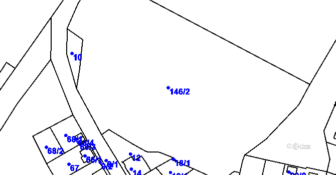 Parcela st. 146/2 v KÚ Dolní Pochlovice, Katastrální mapa