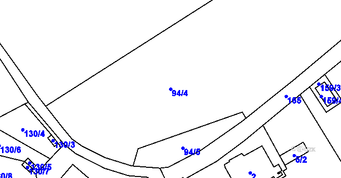 Parcela st. 94/4 v KÚ Dolní Pochlovice, Katastrální mapa