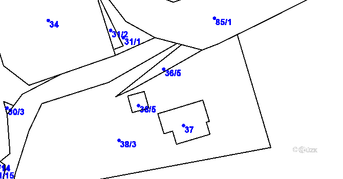 Parcela st. 38/4 v KÚ Chotíkov u Kynšperka nad Ohří, Katastrální mapa