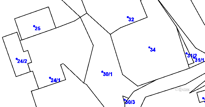 Parcela st. 30/2 v KÚ Chotíkov u Kynšperka nad Ohří, Katastrální mapa