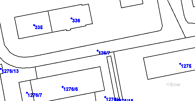 Parcela st. 126/7 v KÚ Kynšperk nad Ohří, Katastrální mapa