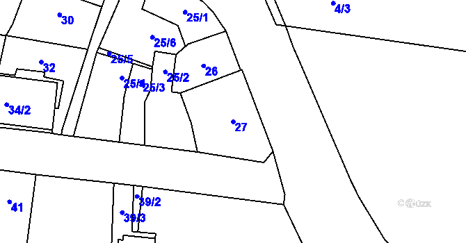 Parcela st. 27 v KÚ Kynšperk nad Ohří, Katastrální mapa