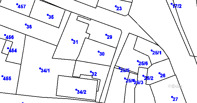 Parcela st. 30 v KÚ Kynšperk nad Ohří, Katastrální mapa