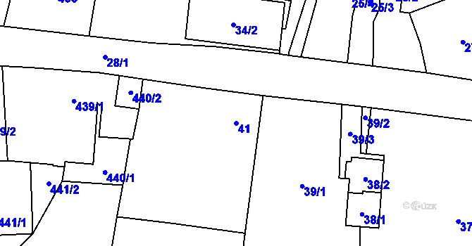 Parcela st. 41 v KÚ Kynšperk nad Ohří, Katastrální mapa