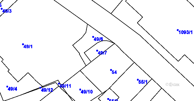 Parcela st. 49/7 v KÚ Kynšperk nad Ohří, Katastrální mapa