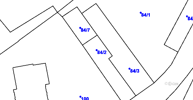 Parcela st. 84/2 v KÚ Kynšperk nad Ohří, Katastrální mapa