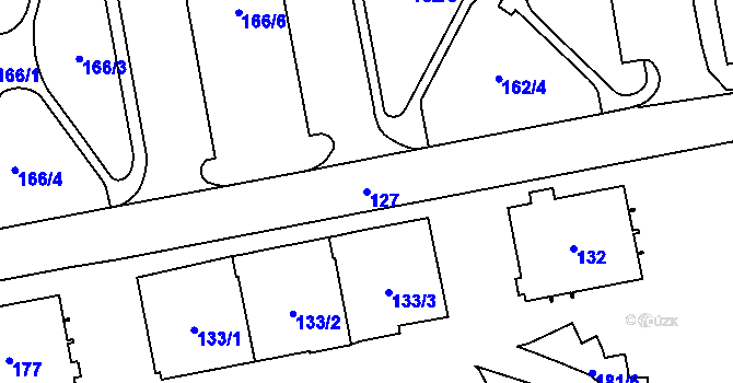 Parcela st. 127 v KÚ Kynšperk nad Ohří, Katastrální mapa