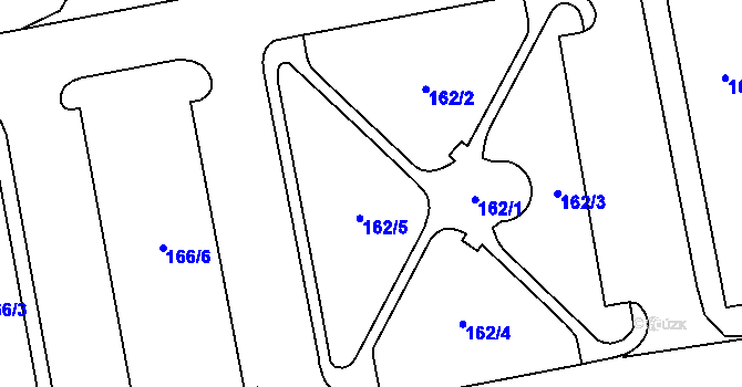 Parcela st. 162 v KÚ Kynšperk nad Ohří, Katastrální mapa
