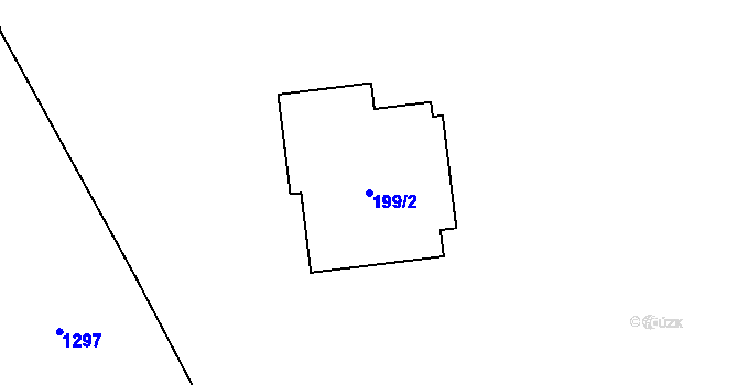 Parcela st. 199/2 v KÚ Kynšperk nad Ohří, Katastrální mapa
