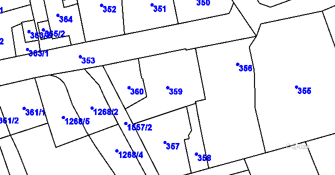 Parcela st. 359 v KÚ Kynšperk nad Ohří, Katastrální mapa